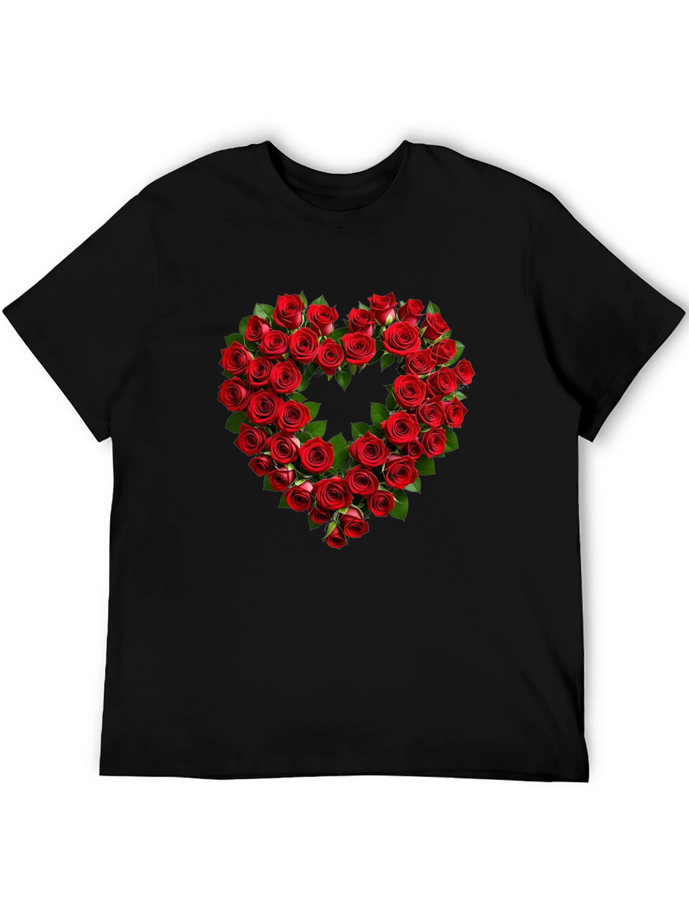 Rose Heart Graphic Tee - Romantic Valentines Day Shirt
