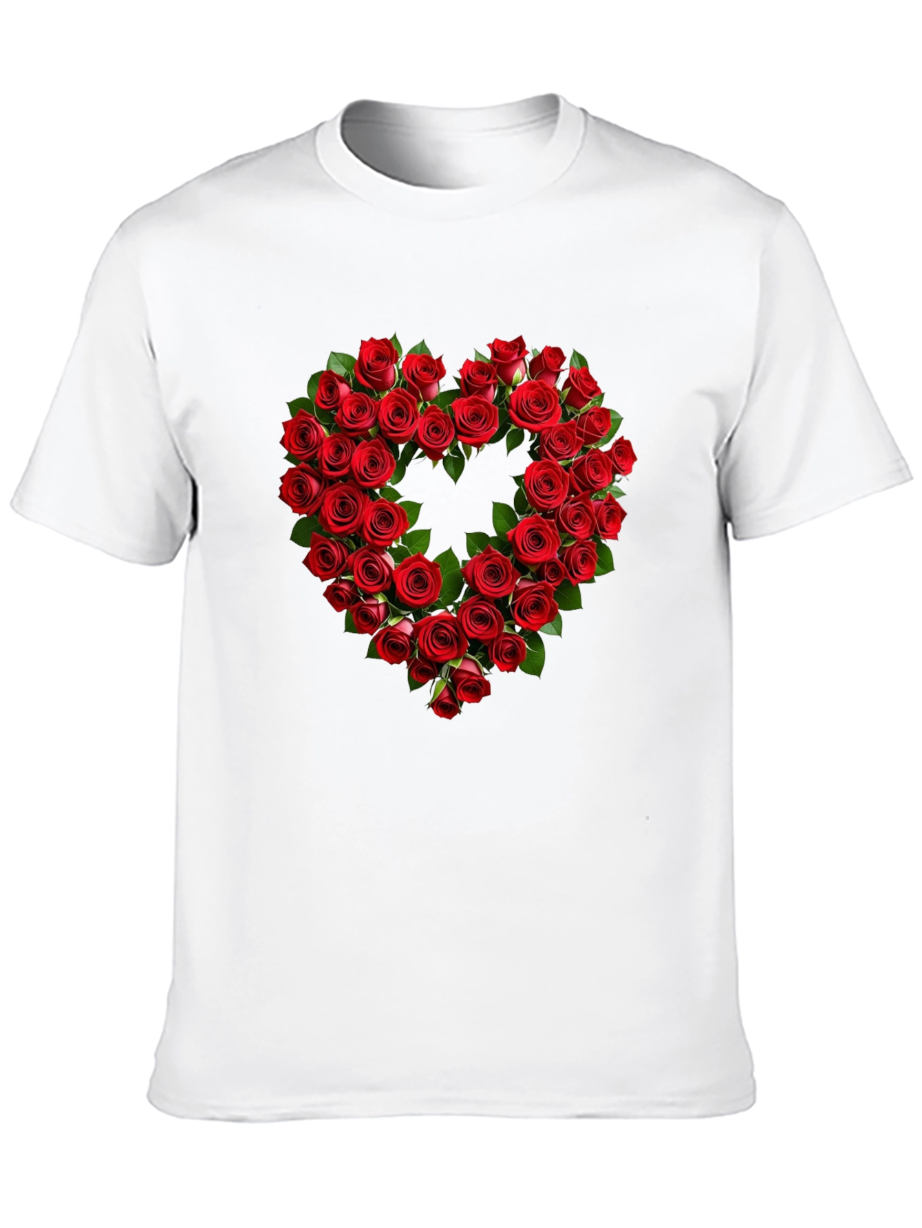 Rose Heart Graphic Tee - Romantic Valentines Day Shirt