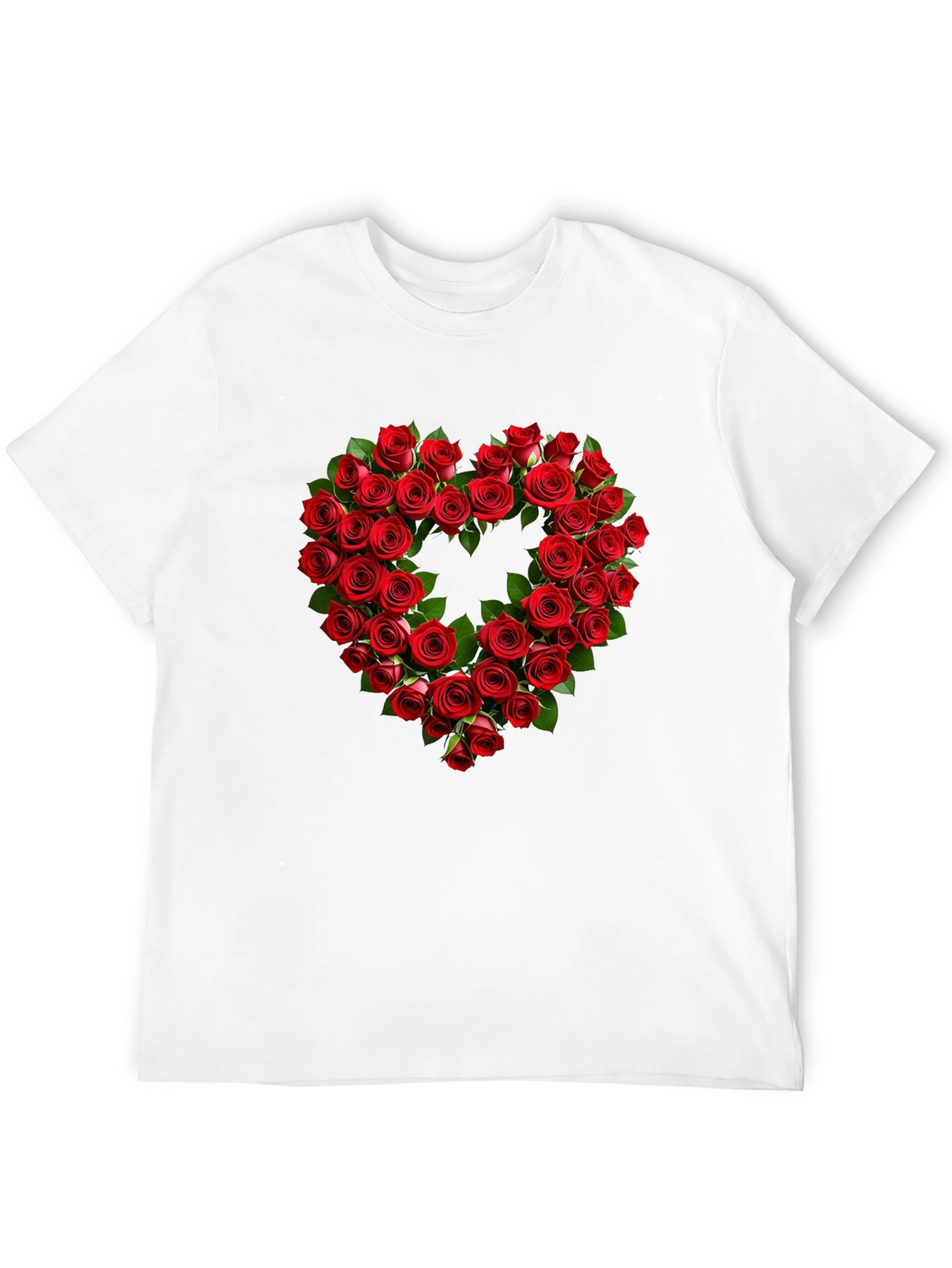 Rose Heart Graphic Tee - Romantic Valentines Day Shirt