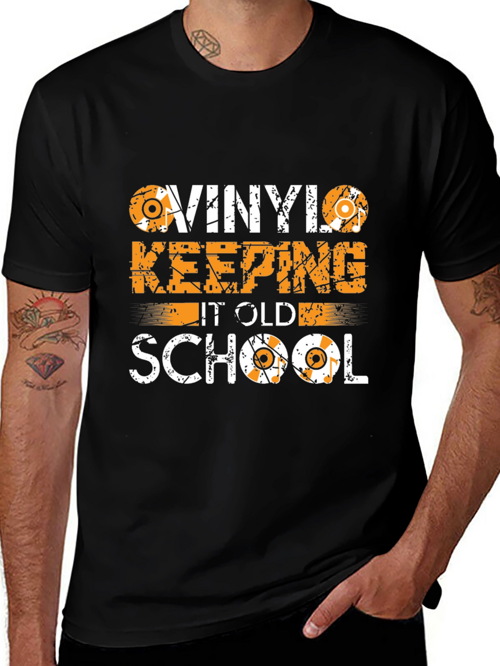 Vinyl Keeping It Old School Graphic Tee