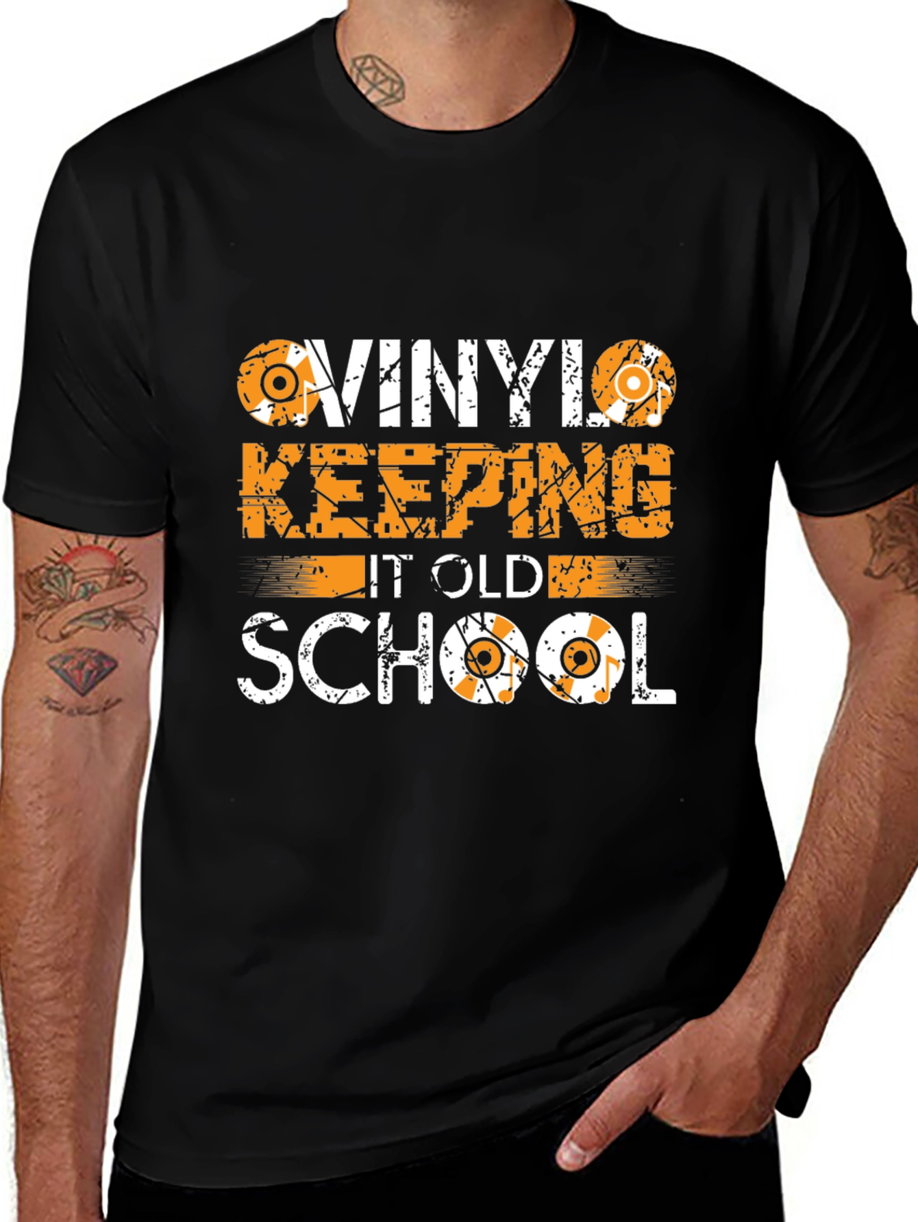Vinyl Keeping It Old School Graphic Tee