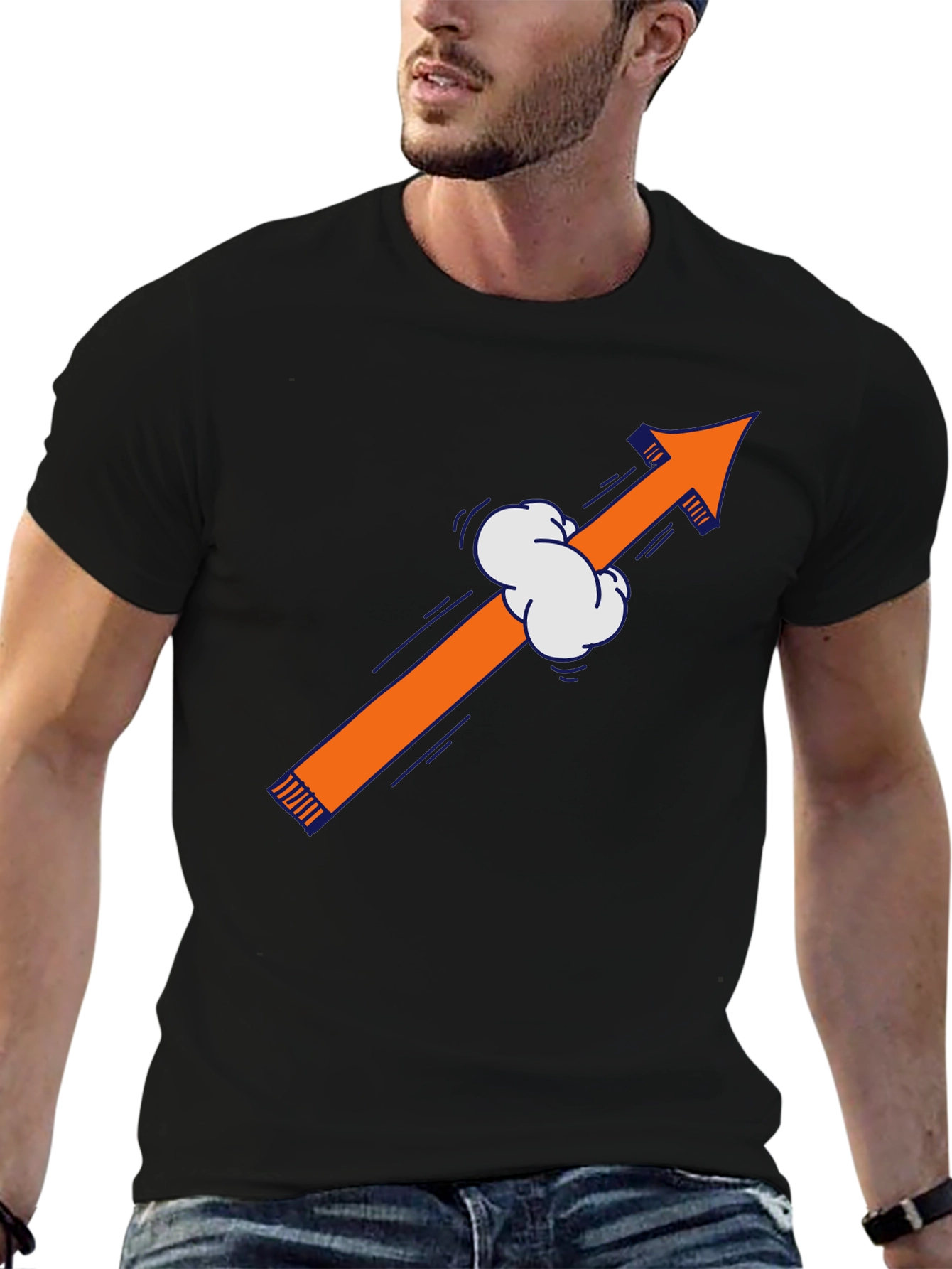 Arrow Up T-Shirt - Graphic Tee - Cotton Blend