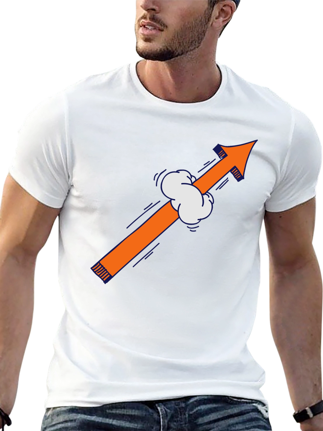 Arrow Up T-Shirt - Graphic Tee - Cotton Blend