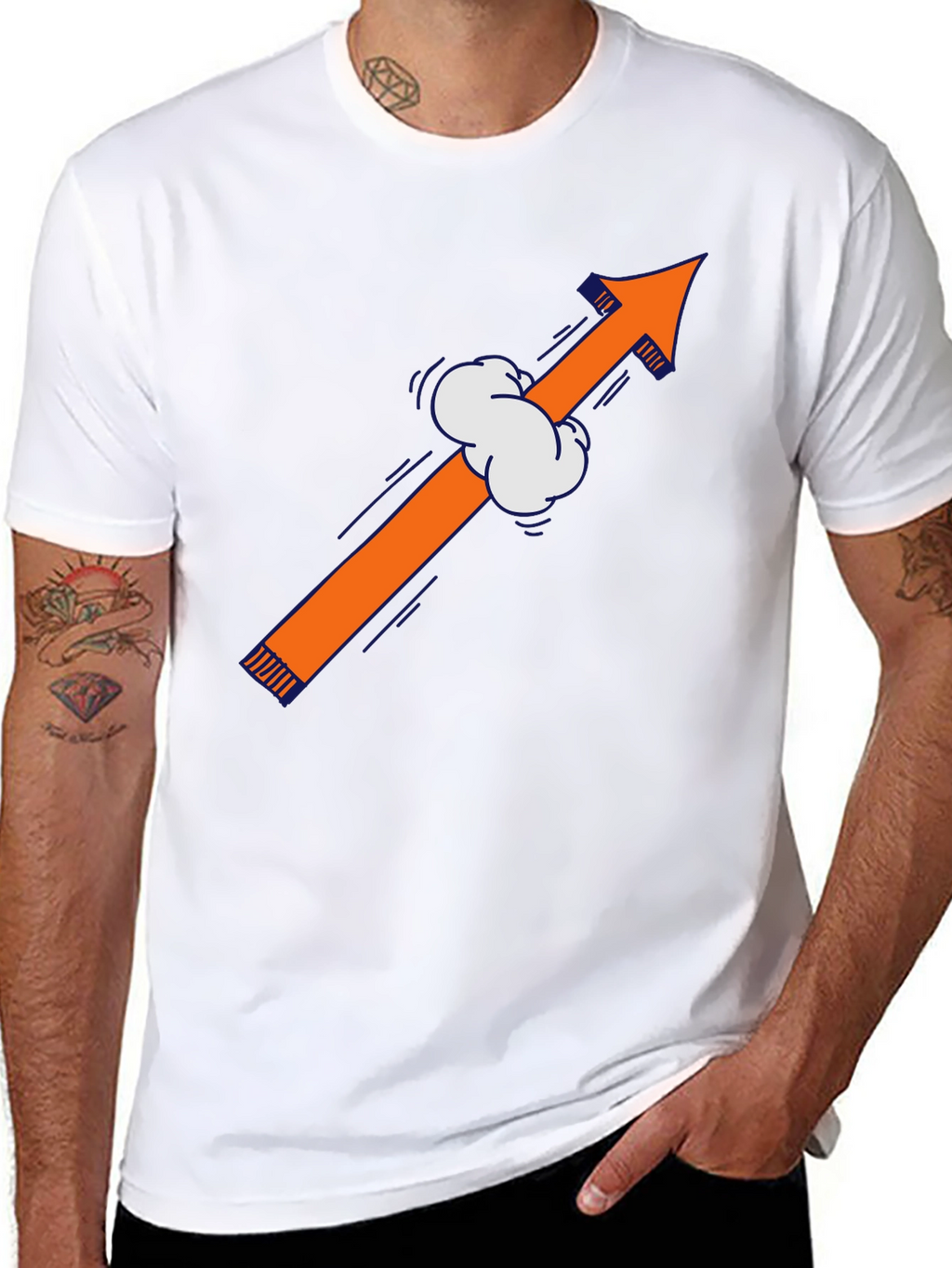 Arrow Up T-Shirt - Graphic Tee - Cotton Blend