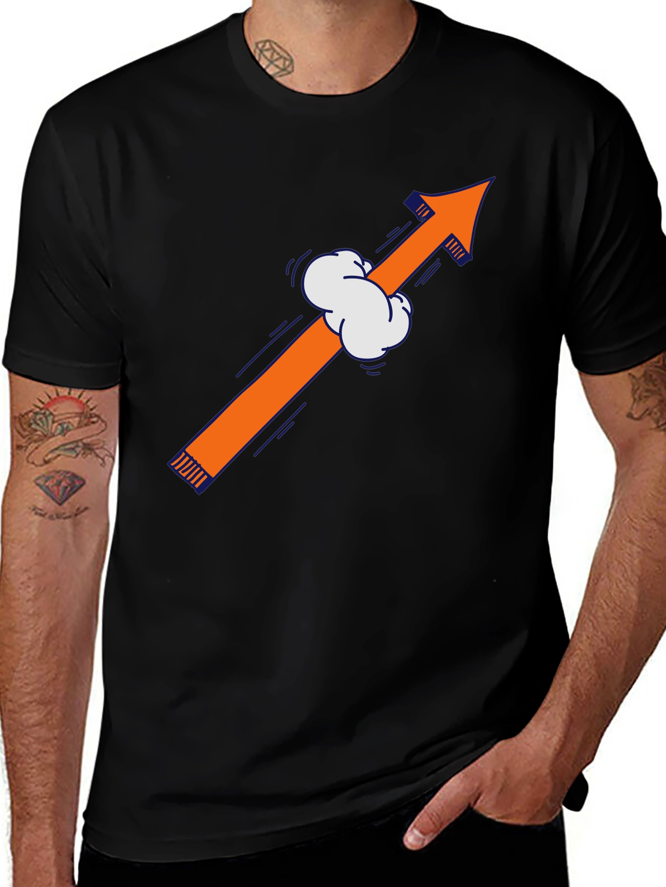 Arrow Up T-Shirt - Graphic Tee - Cotton Blend