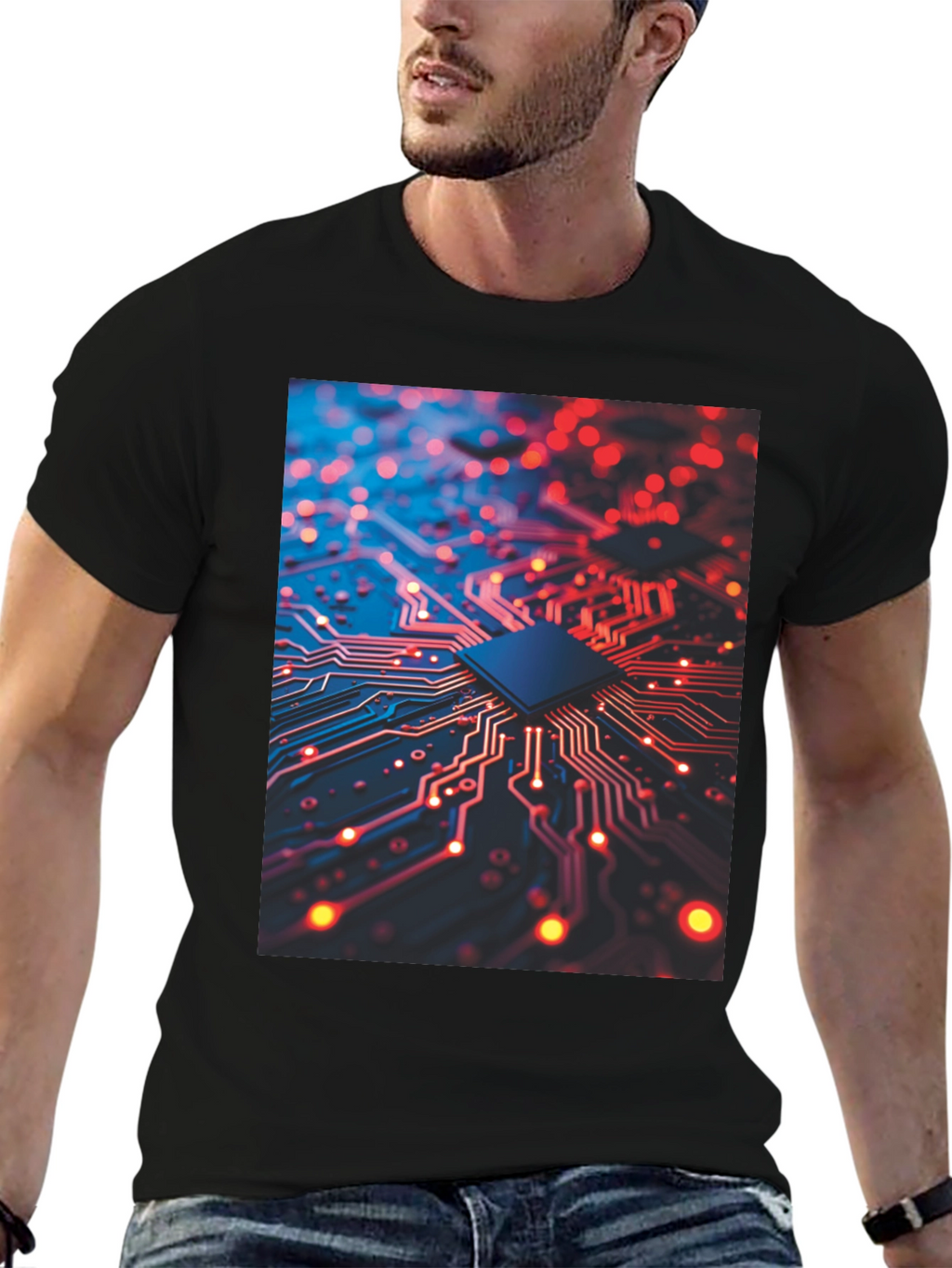 Circuit Board Graphic Tee - Tech Inspired Fashion