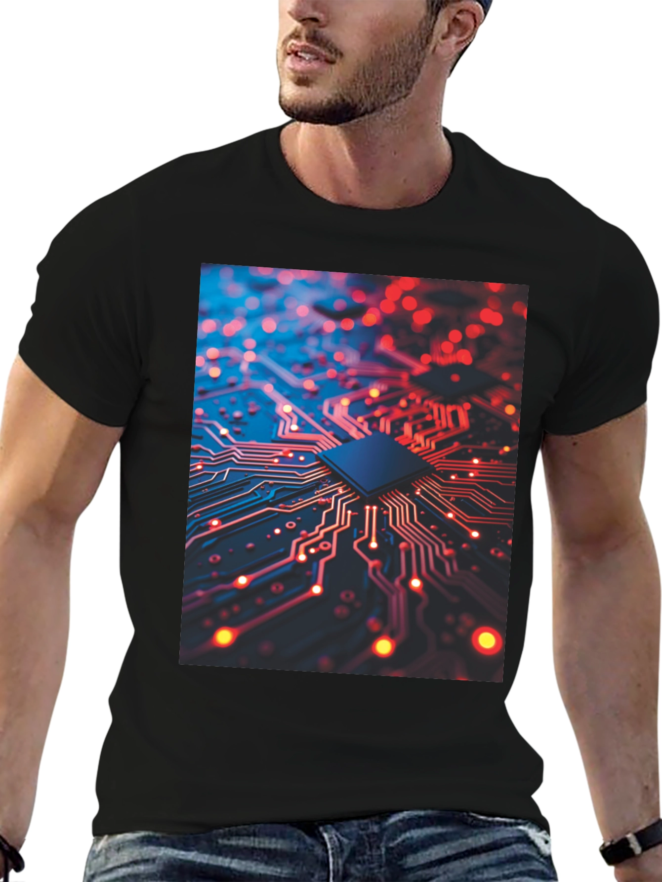 Circuit Board Graphic Tee - Tech Inspired Fashion