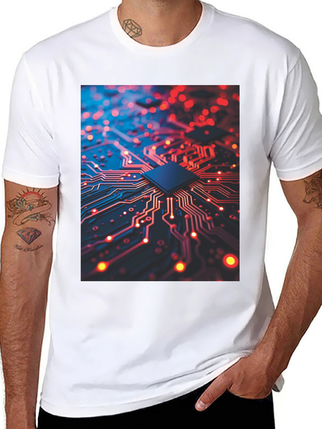 Circuit Board Graphic Tee - Tech Inspired Fashion