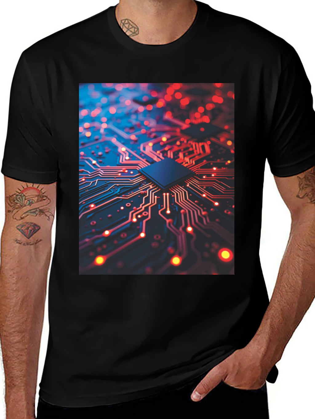 Circuit Board Graphic Tee - Tech Inspired Fashion