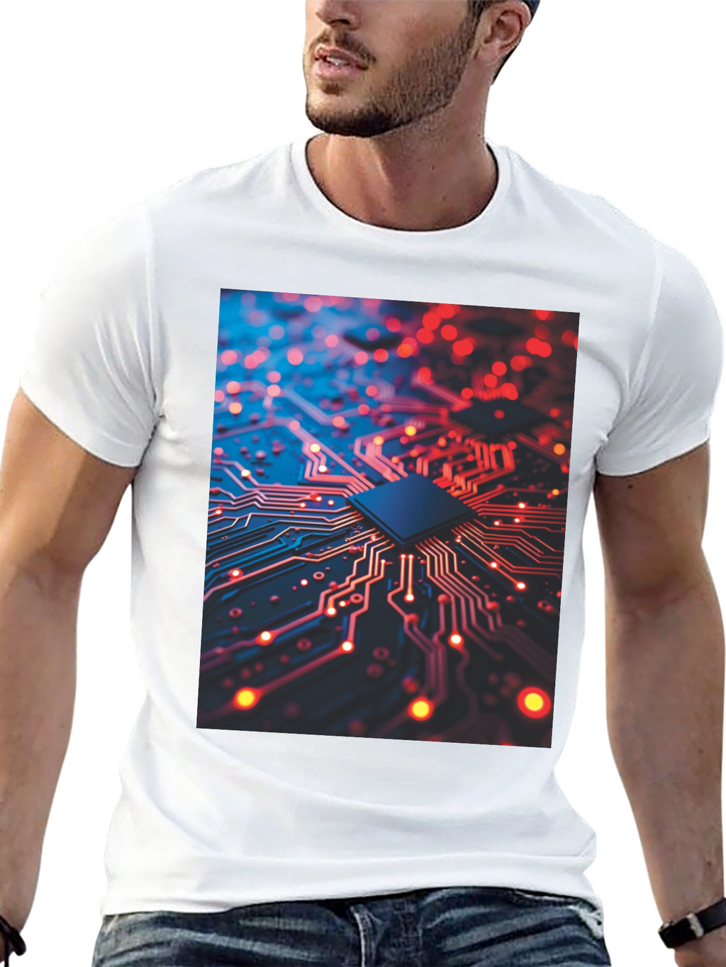 Circuit Board Graphic Tee - Tech Inspired Fashion