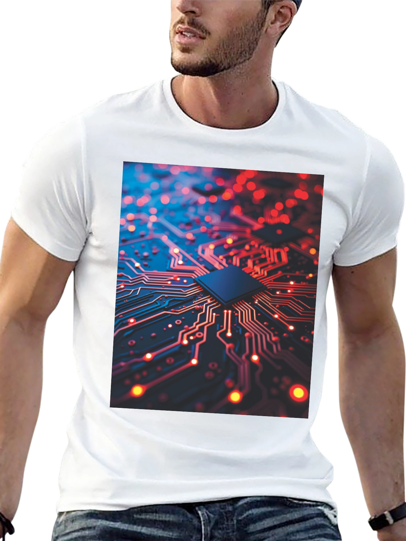 Circuit Board Graphic Tee - Tech Inspired Fashion