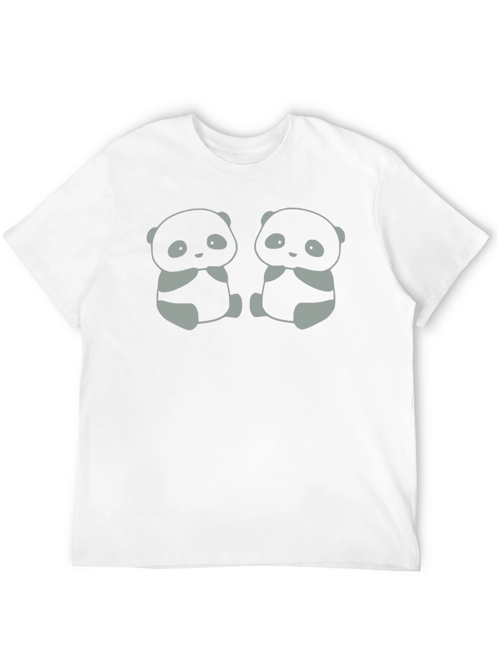 Cute Panda Bear Graphic Tee - Black Cotton T-Shirt