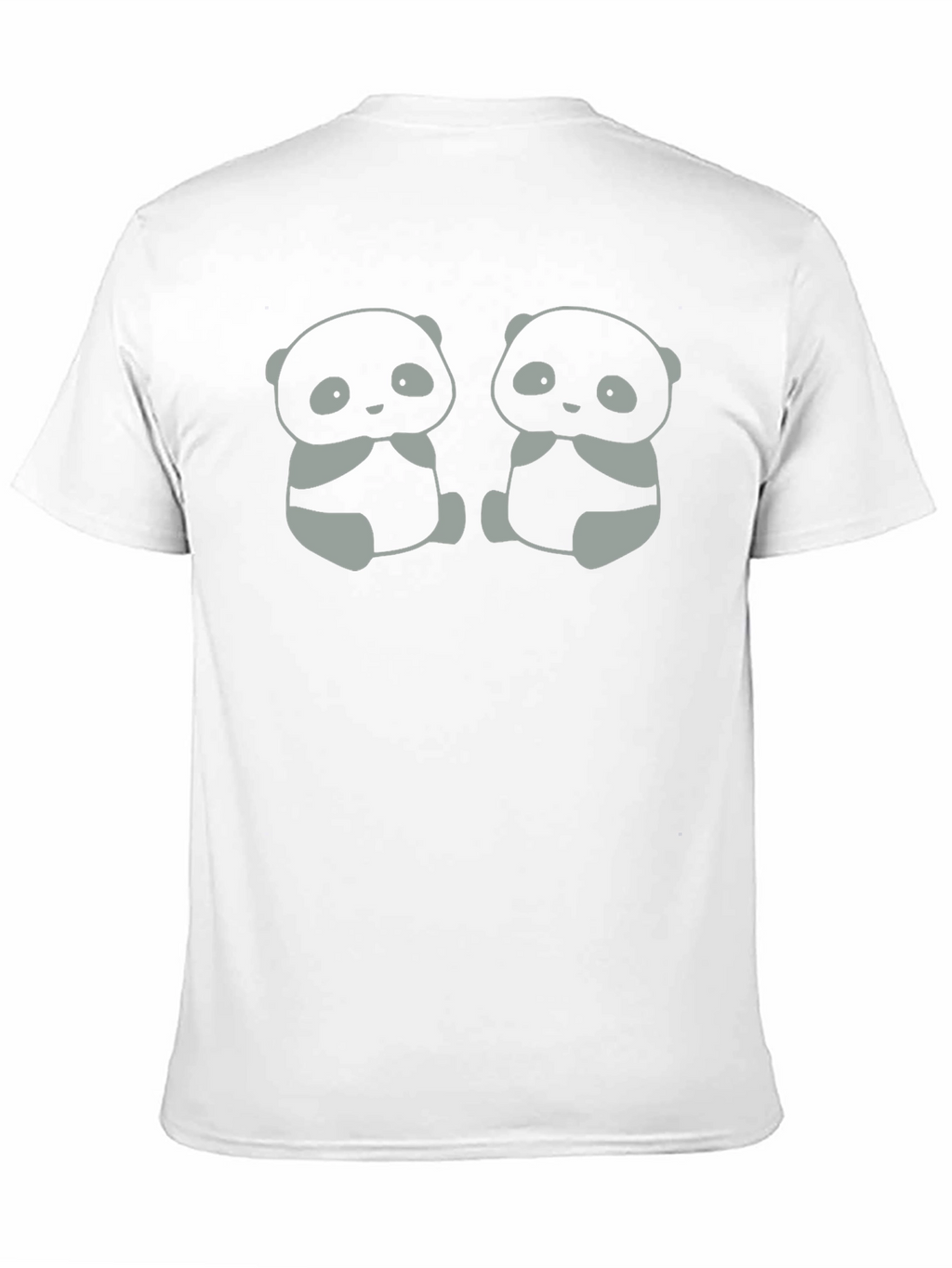 Cute Panda Bear Graphic Tee - Black Cotton T-Shirt