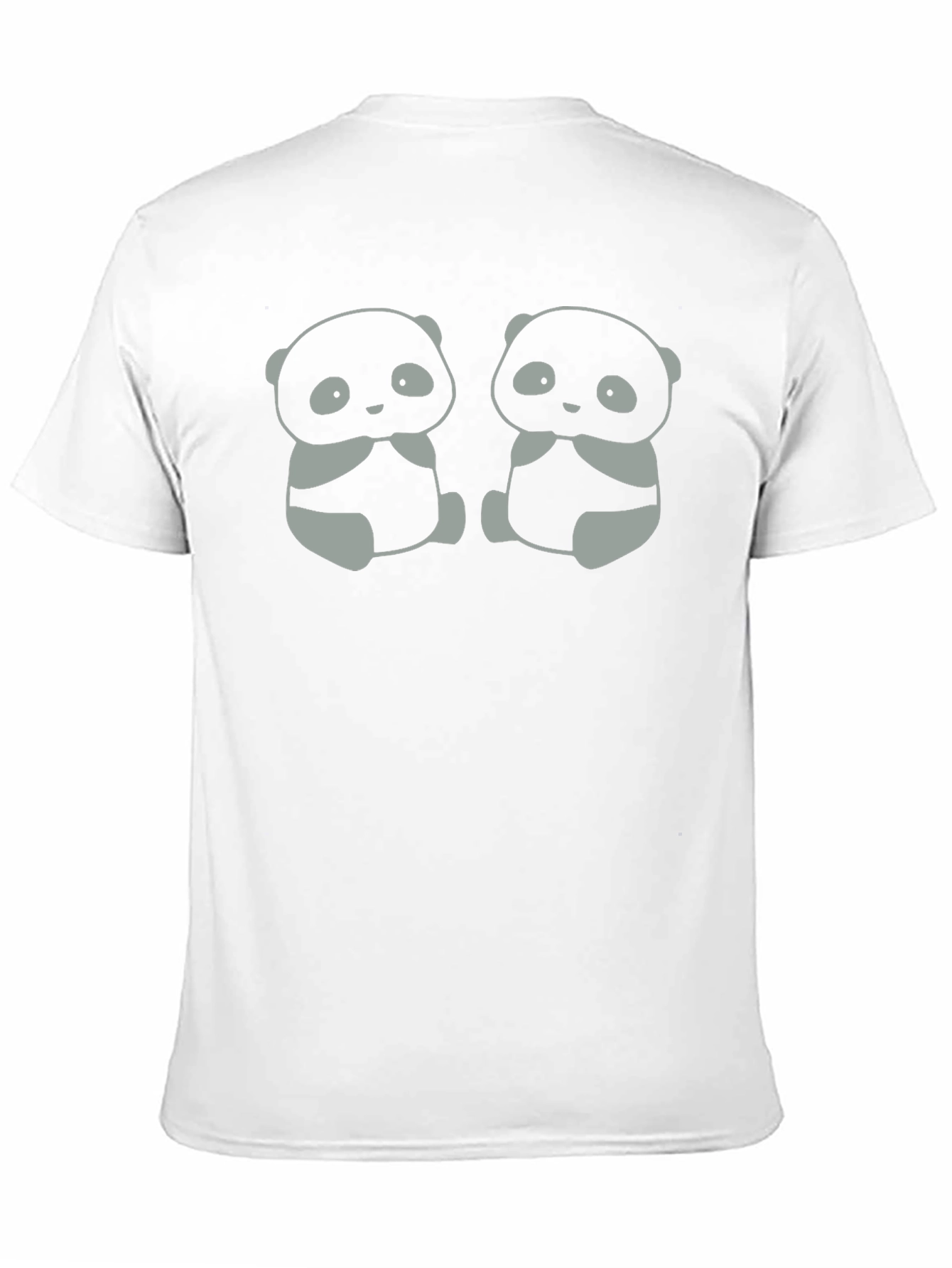 Cute Panda Bear Graphic Tee - Black Cotton T-Shirt