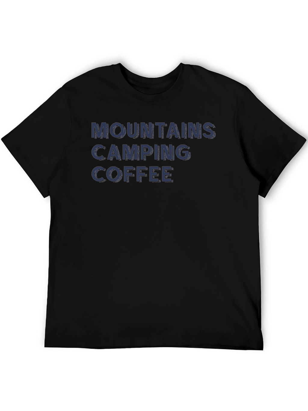 Mountains Camping Coffee Graphic T-Shirt