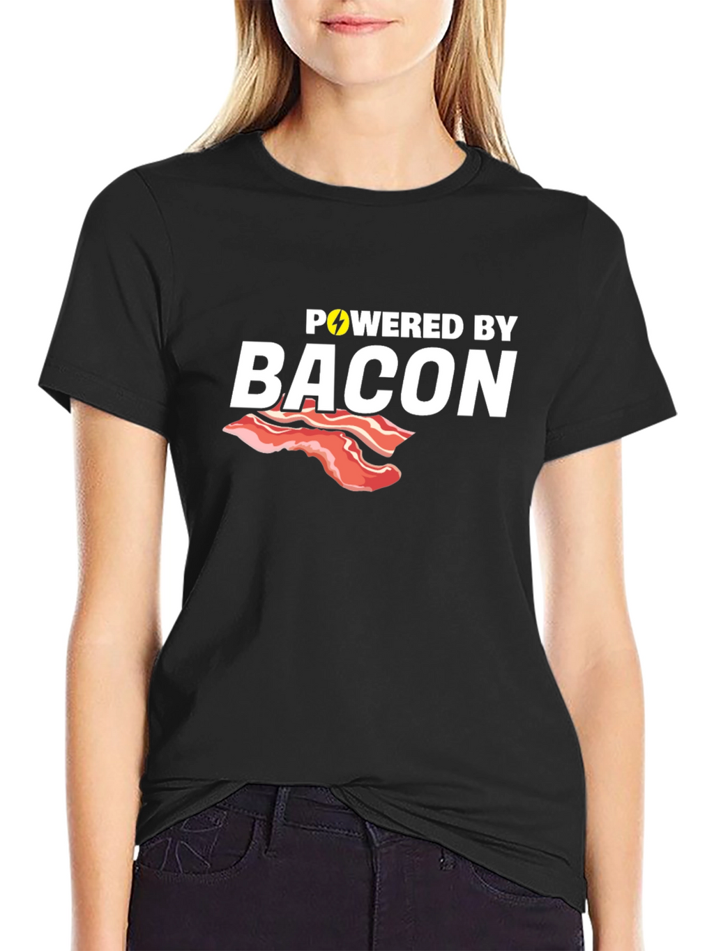 Powered by Bacon Graphic T-Shirt