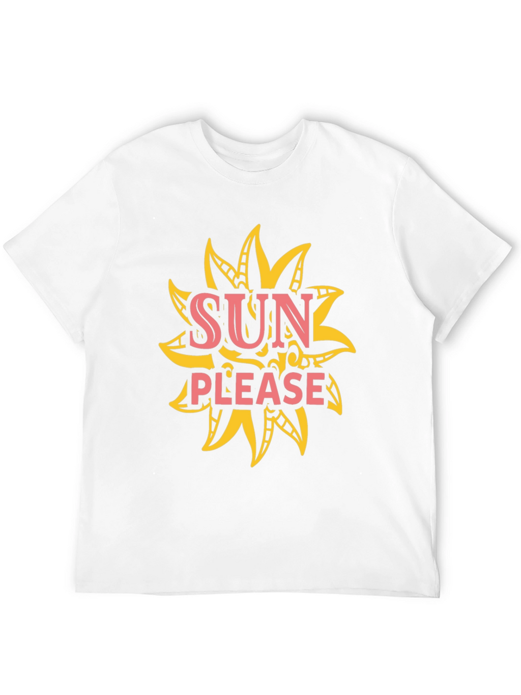 Sun Please Graphic Tee - Black Cotton T-Shirt