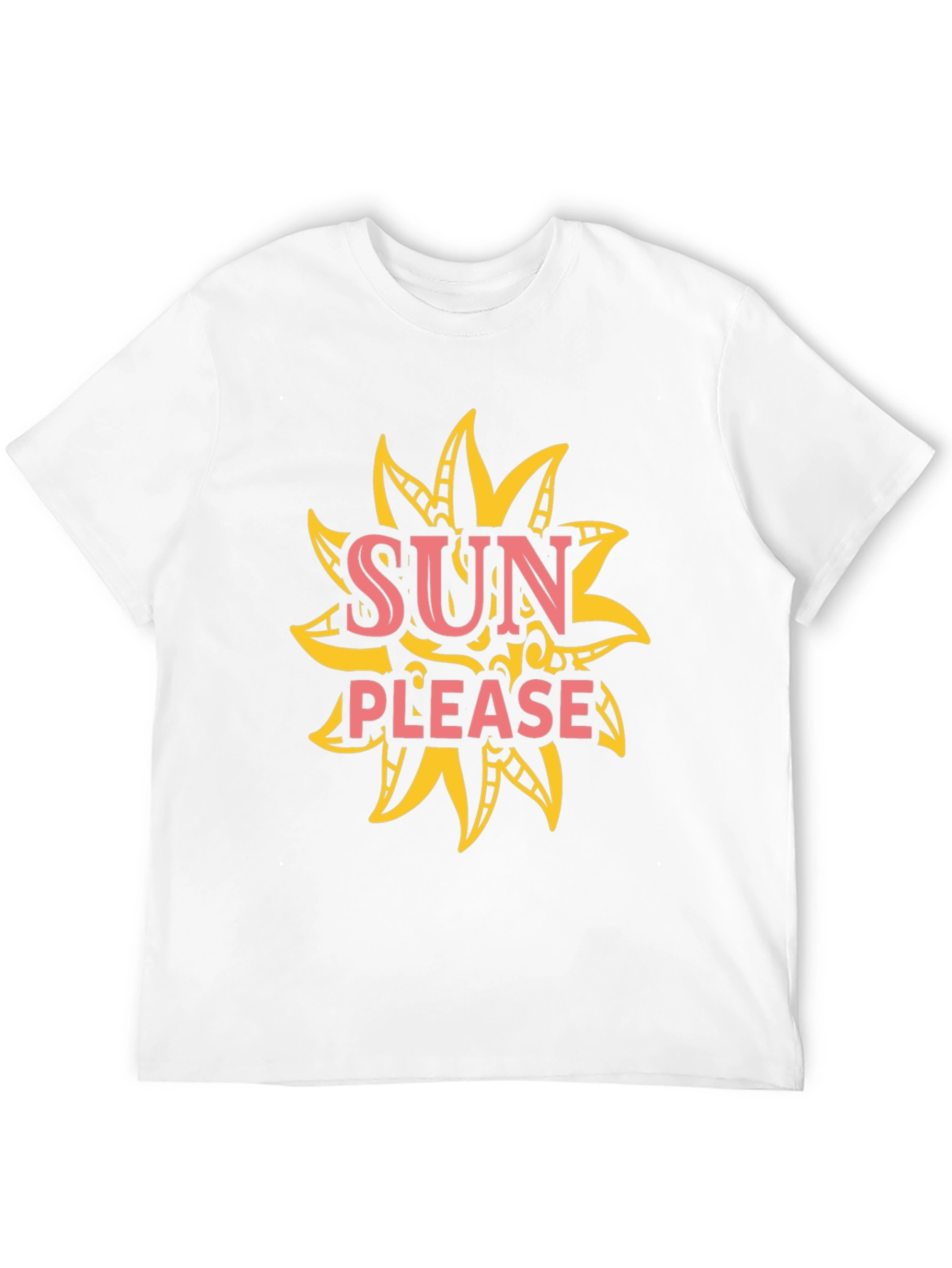 Sun Please Graphic Tee - Black Cotton T-Shirt