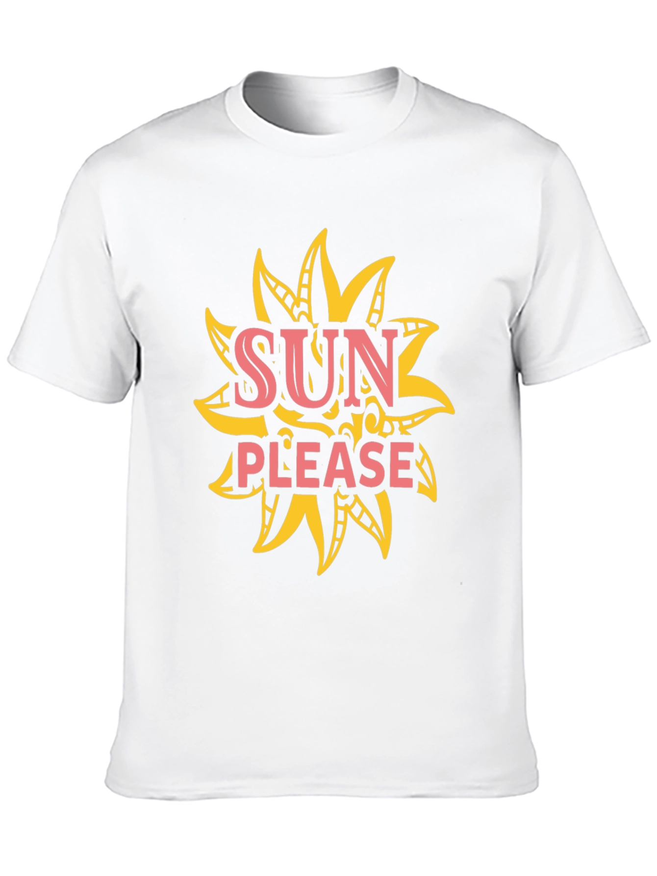 Sun Please Graphic Tee - Black Cotton T-Shirt