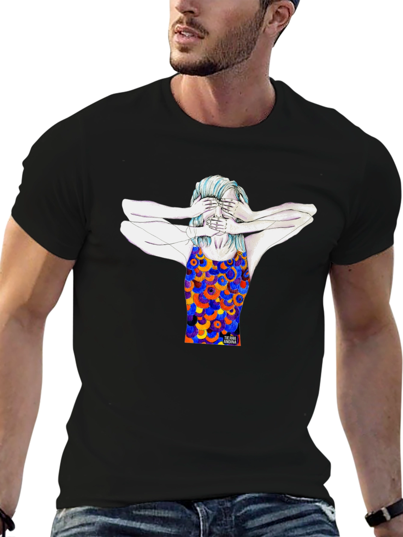 Artistic Graphic Tee - See No Evil