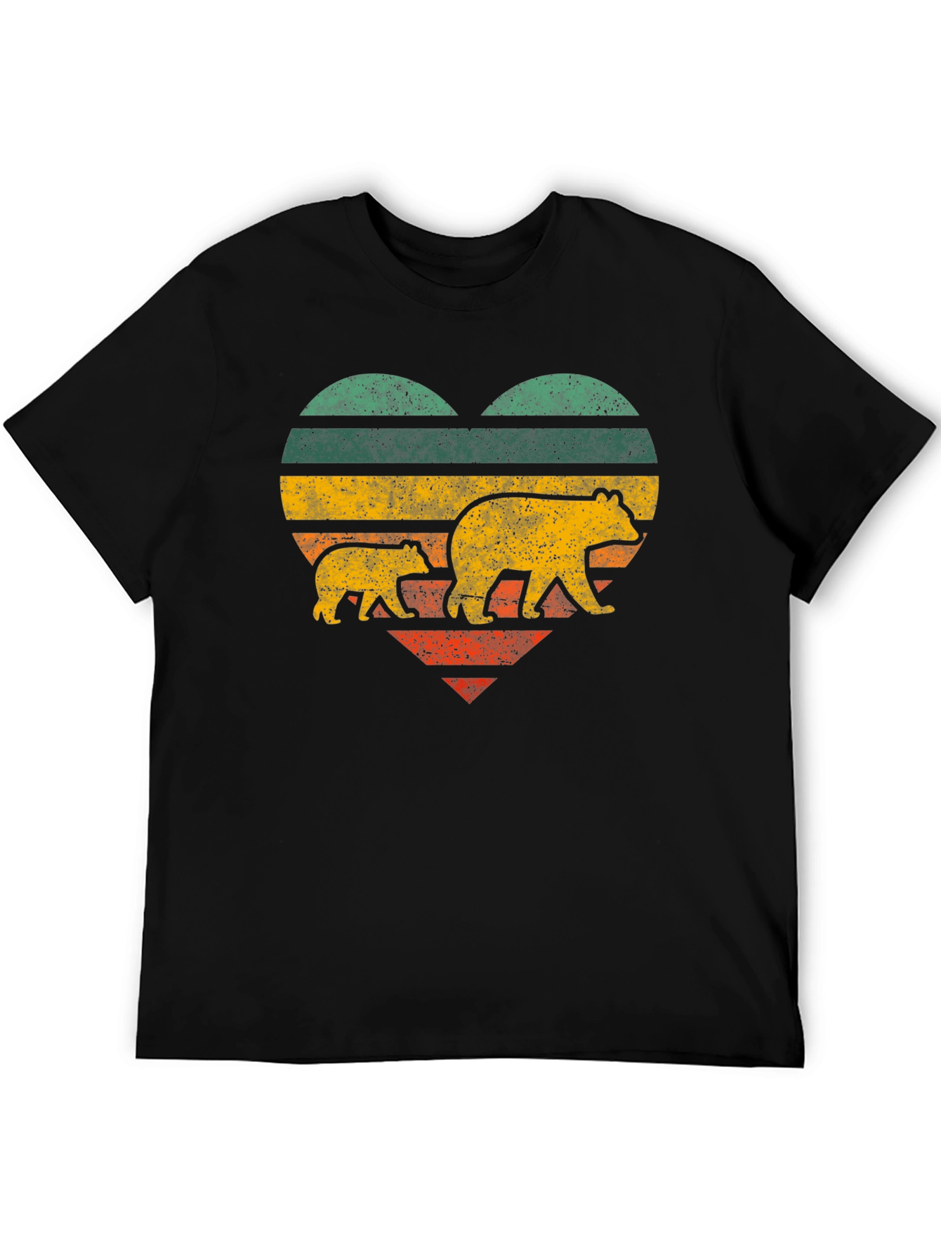 Mama Bear Heart T-Shirt - Vintage Style
