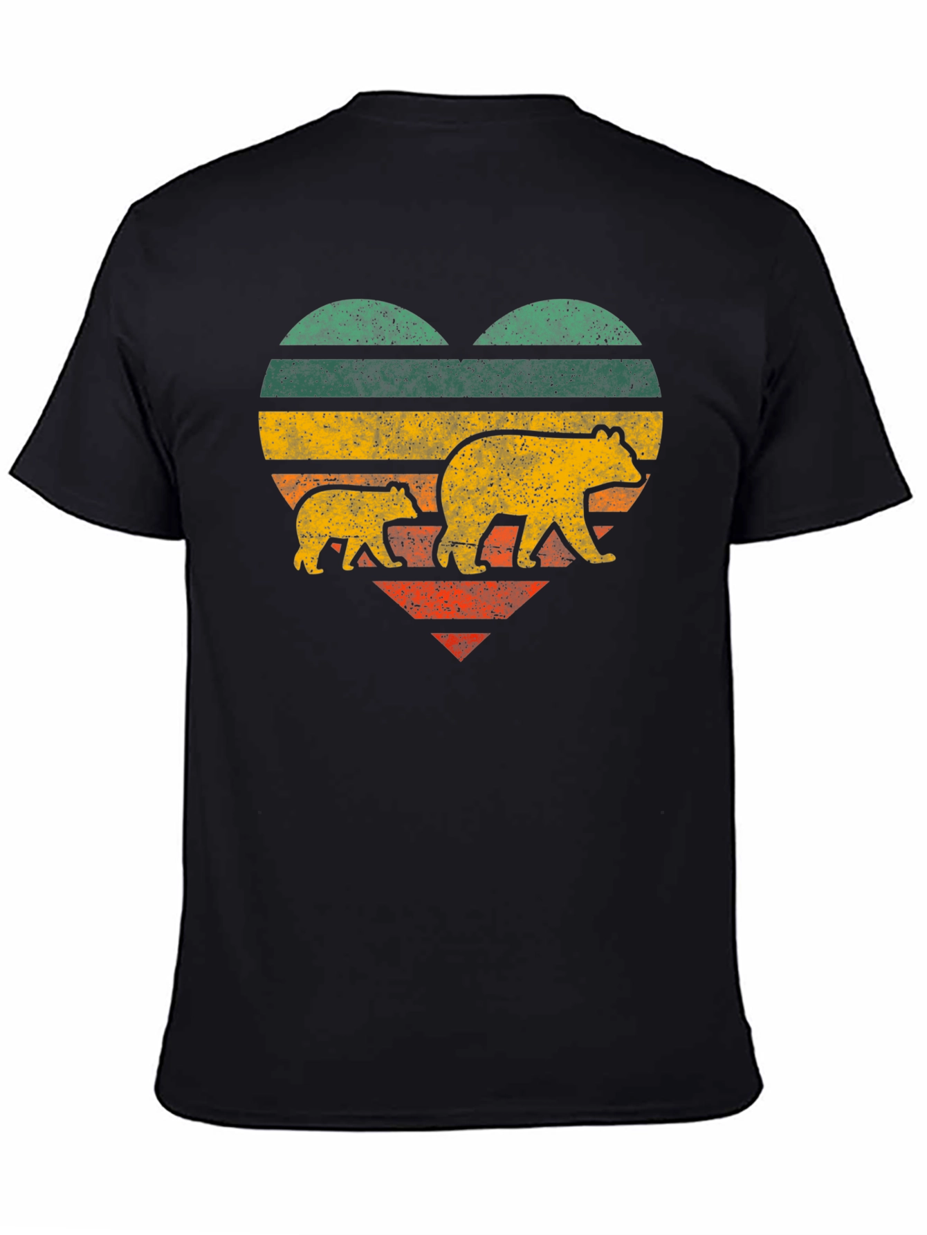 Mama Bear Heart T-Shirt - Vintage Style