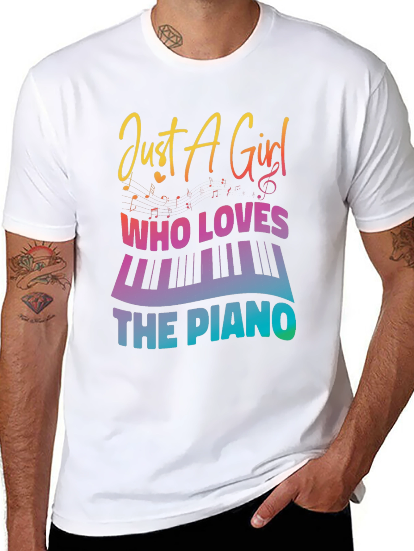 Just a Girl Who Loves The Piano - Graphic Tee