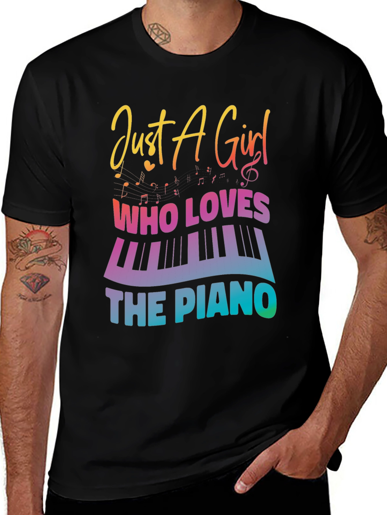 Just a Girl Who Loves The Piano - Graphic Tee