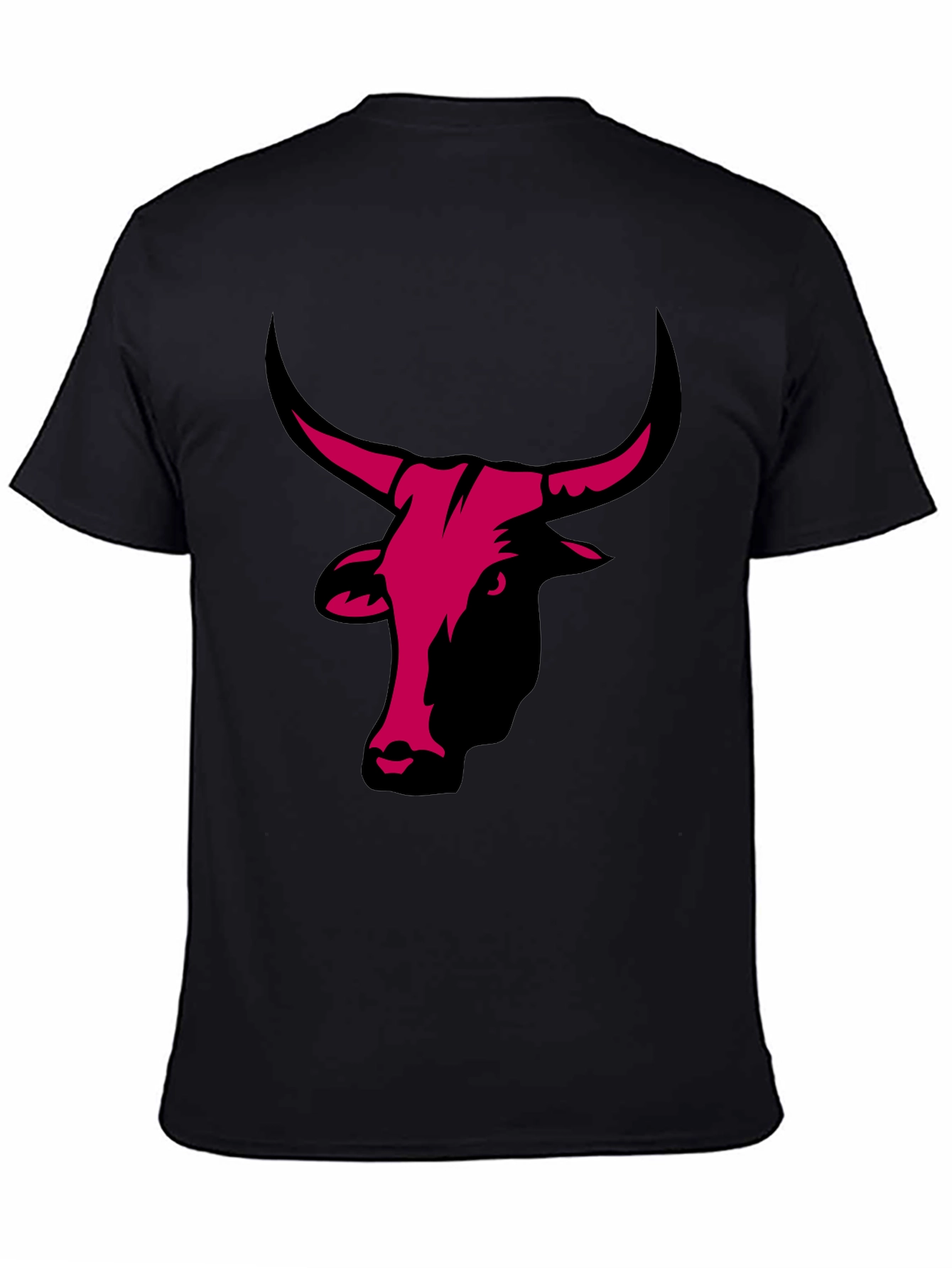 Bull Head Graphic Print Black T-Shirt