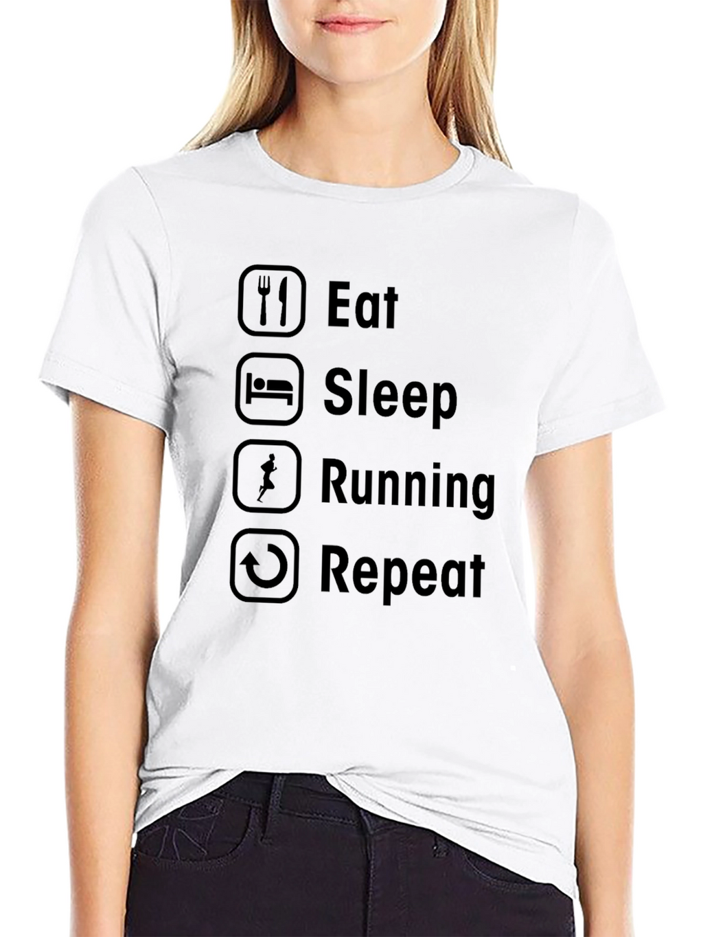 Eat Sleep Running Repeat Graphic Tee