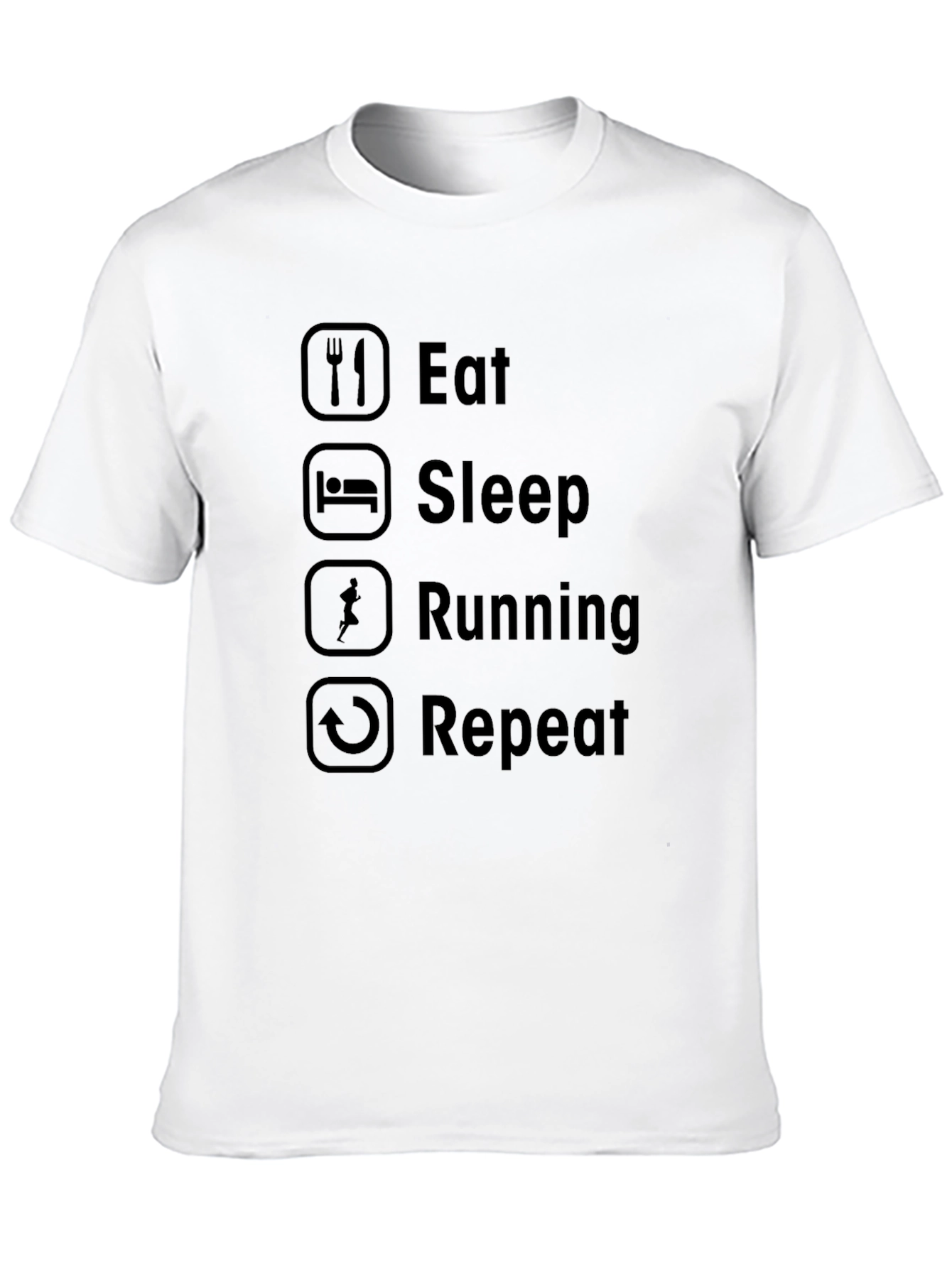 Eat Sleep Running Repeat Graphic Tee