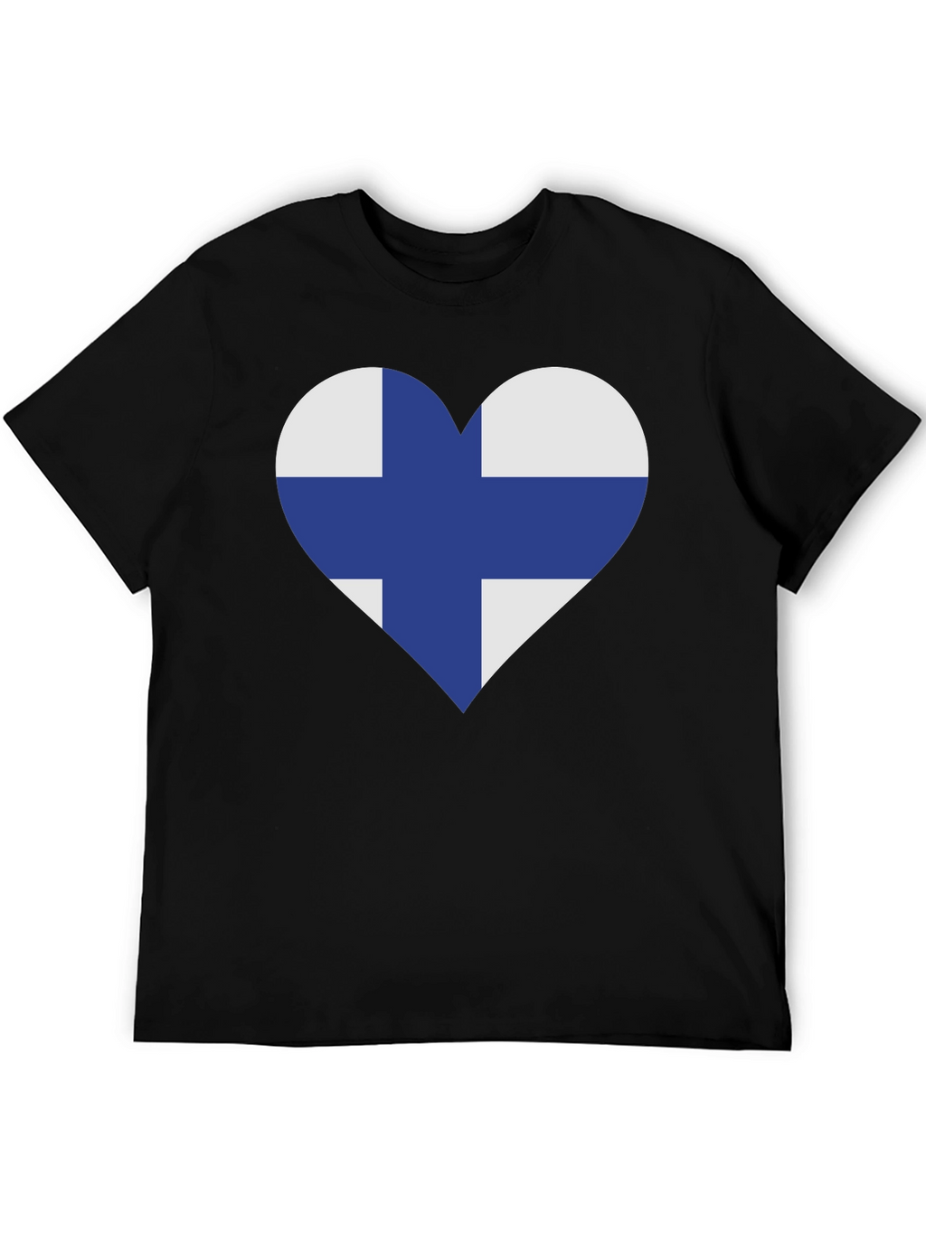 Finland Flag Heart T-Shirt - Finnish Pride Tee