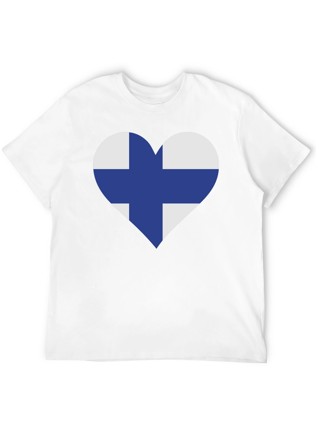 Finland Flag Heart T-Shirt - Finnish Pride Tee