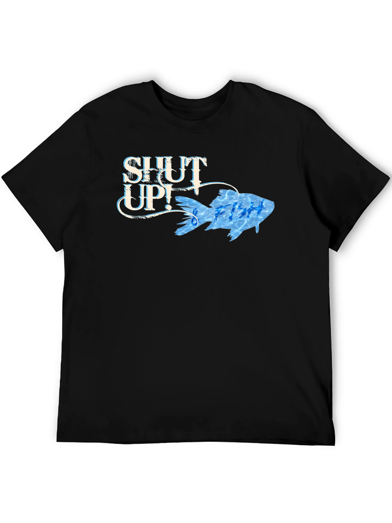 Shut Up! Funny Fish Graphic T-Shirt