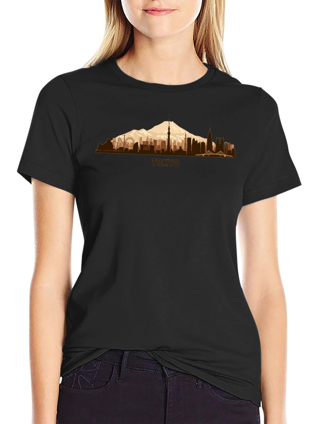 Tokyo Skyline Mens Graphic T-Shirt