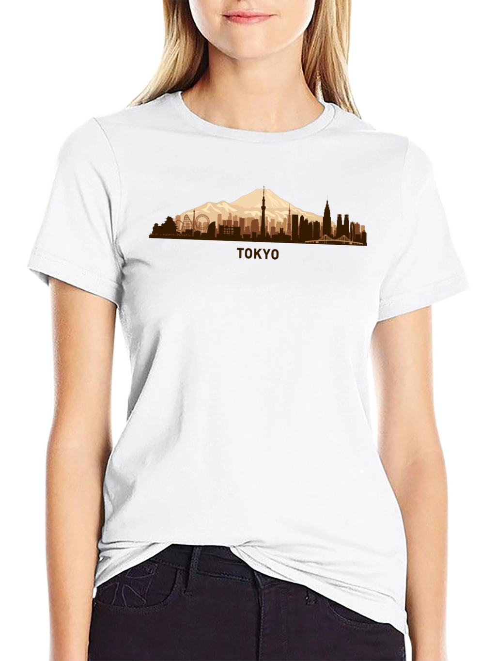 Tokyo Skyline Mens Graphic T-Shirt