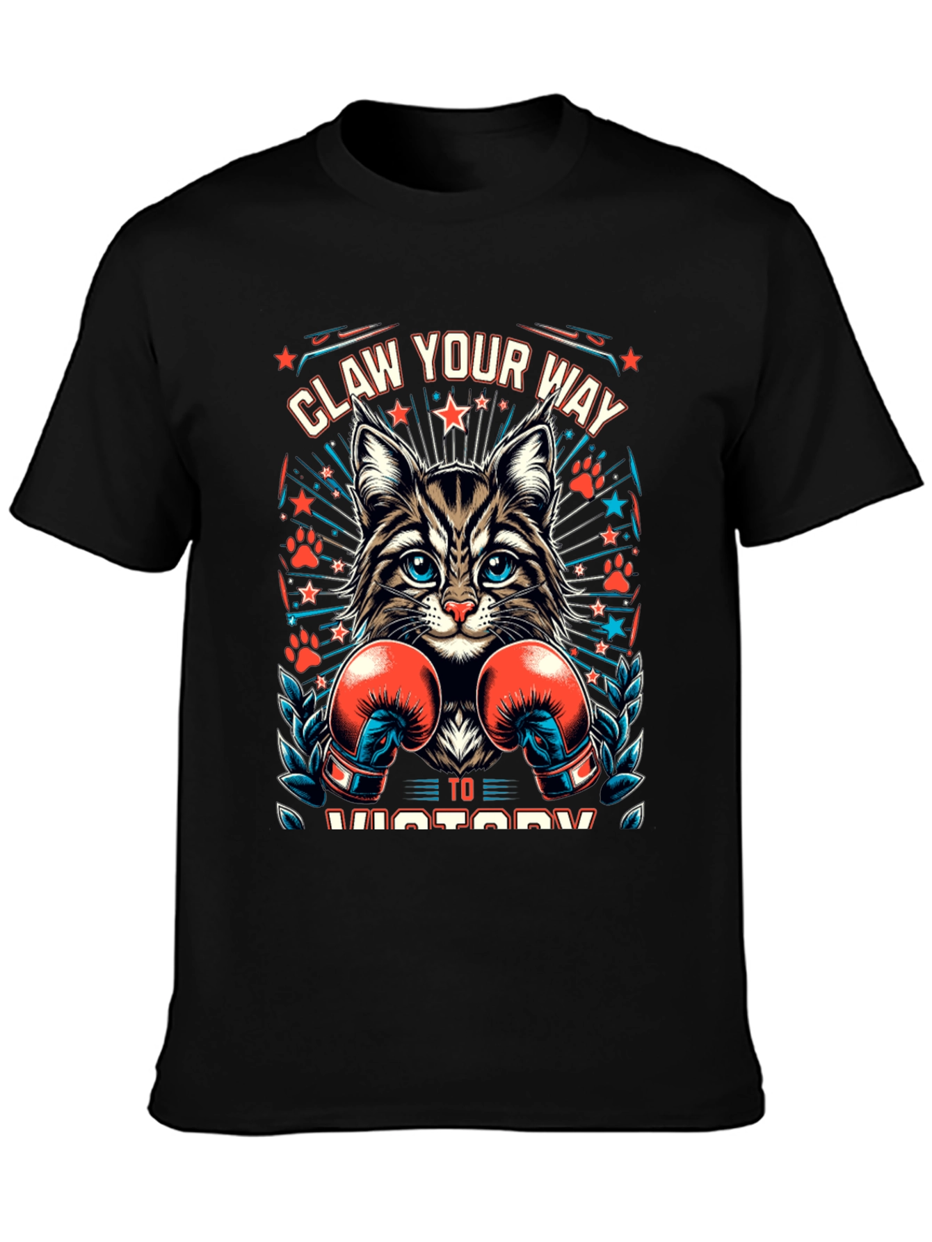 Claw Your Way to Victory Cat Boxing T-Shirt