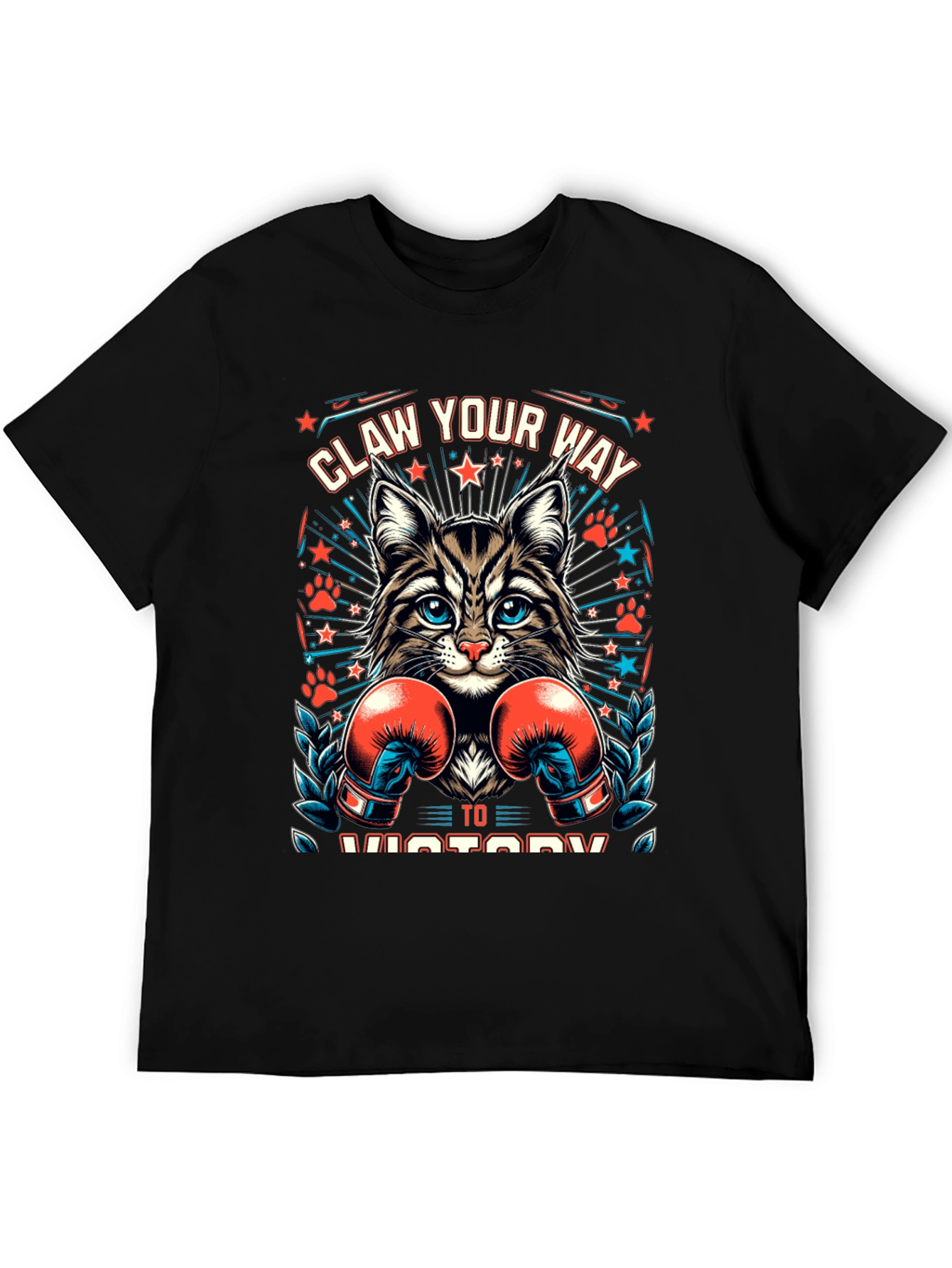 Claw Your Way to Victory Cat Boxing T-Shirt
