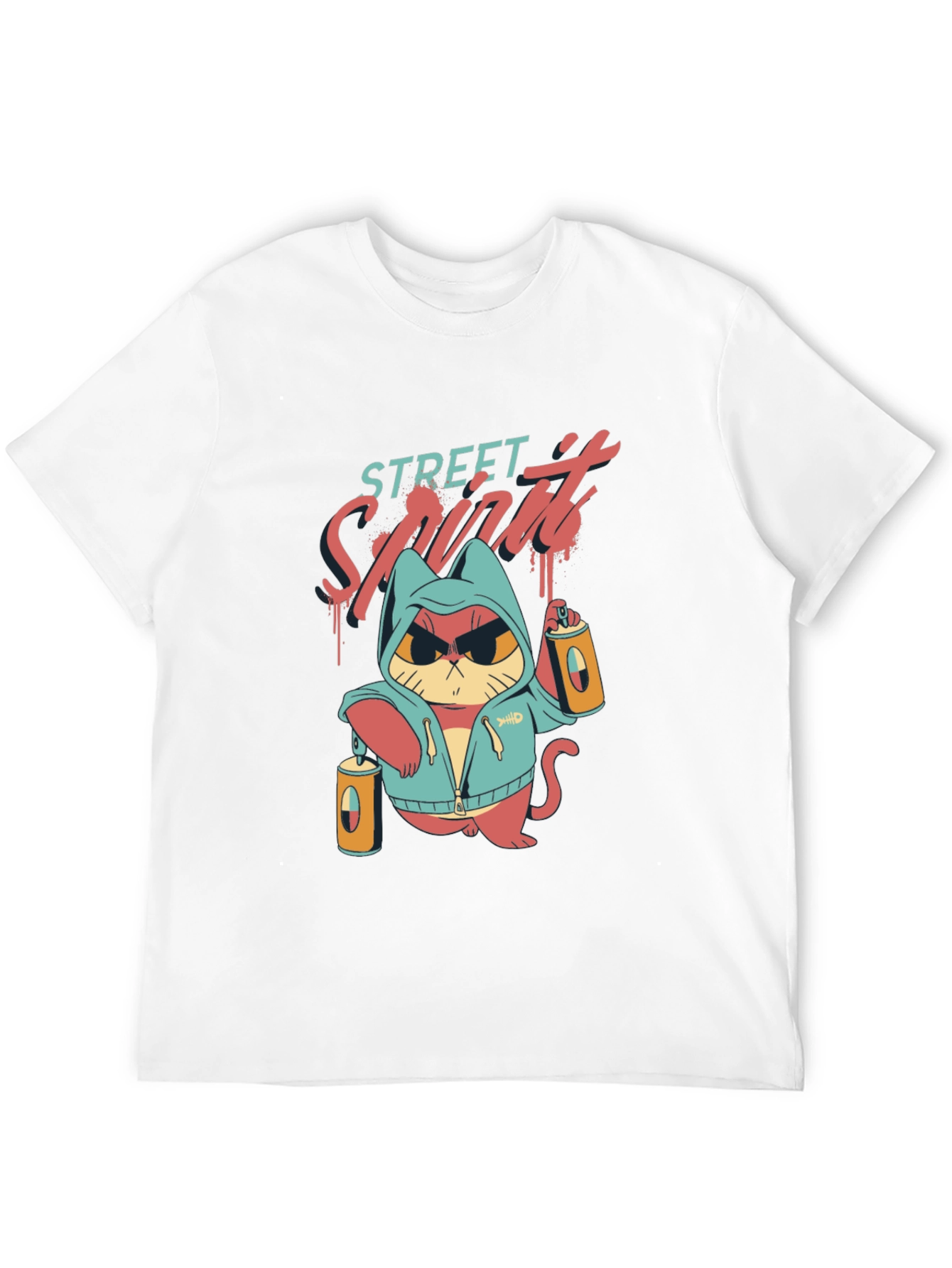 Street Spirit Cat Graphic T-Shirt