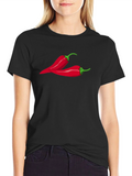 Chili Pepper Graphic Black T-Shirt