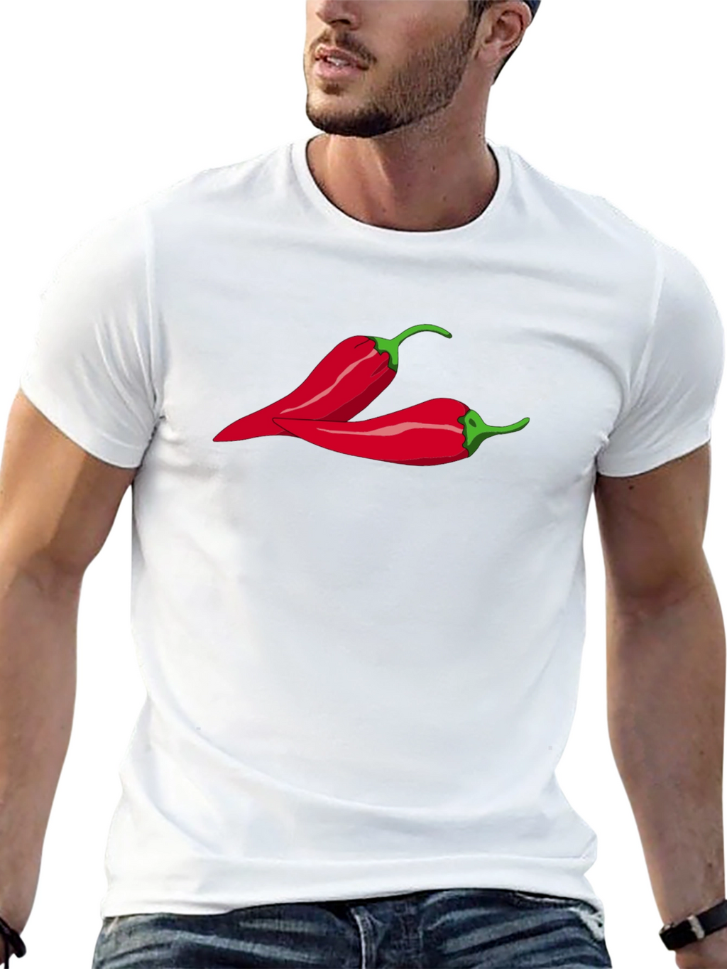 Chili Pepper Graphic Black T-Shirt