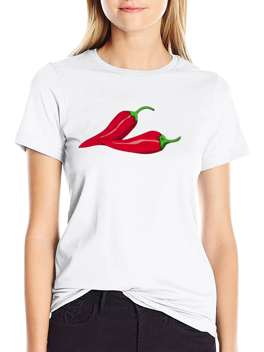 Chili Pepper Graphic Black T-Shirt