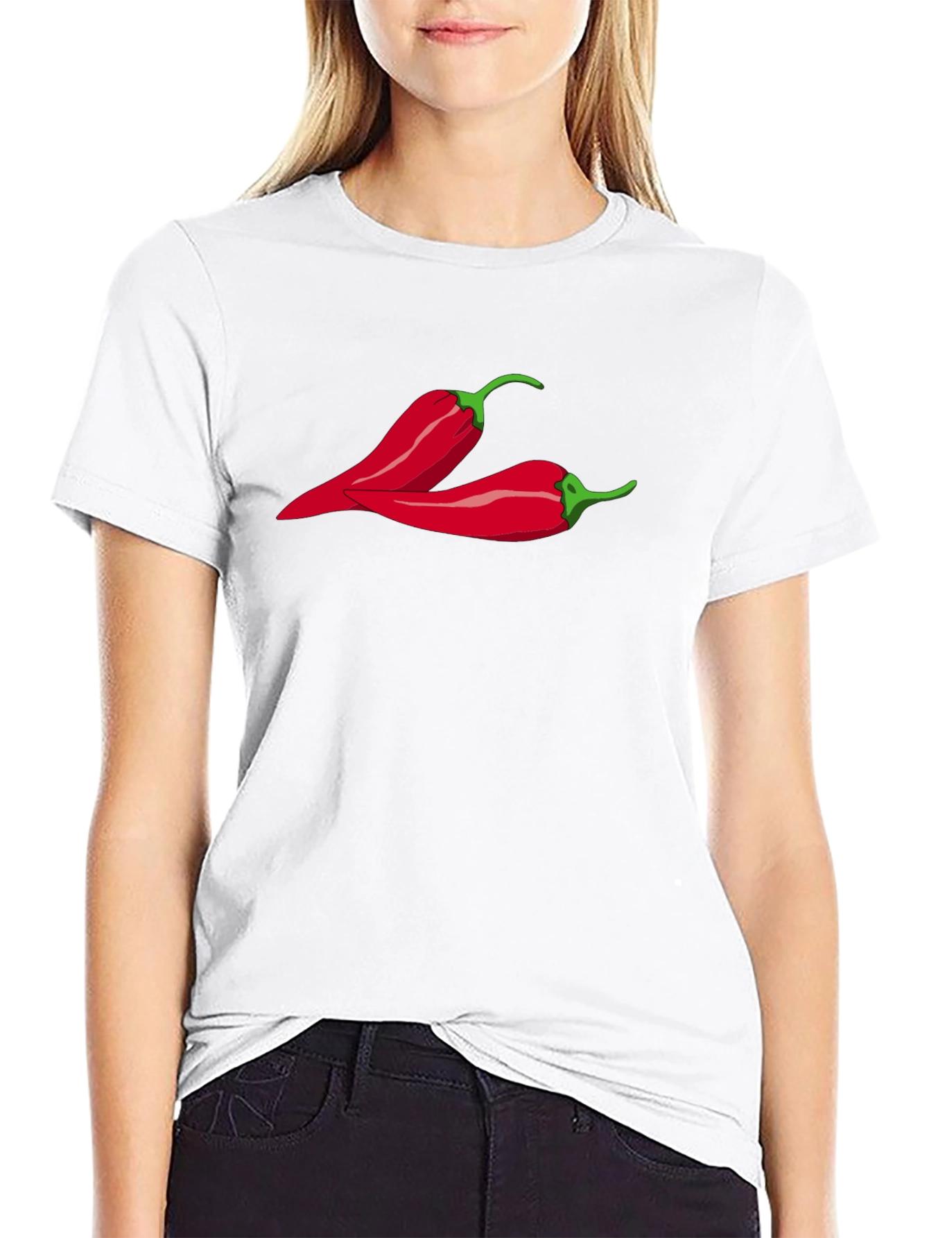 Chili Pepper Graphic Black T-Shirt