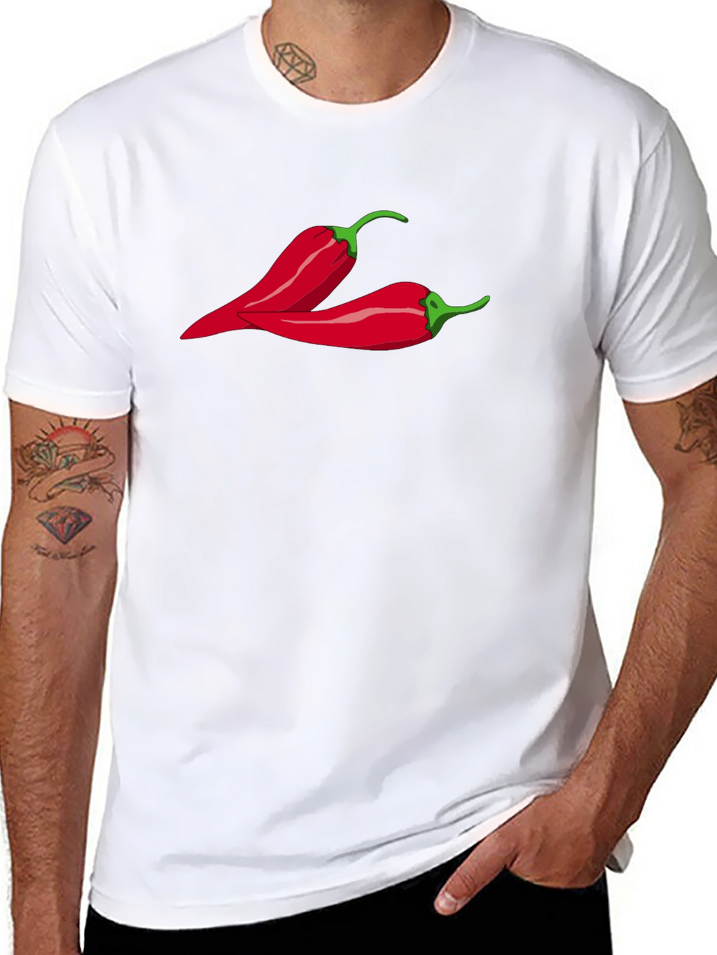 Chili Pepper Graphic Black T-Shirt