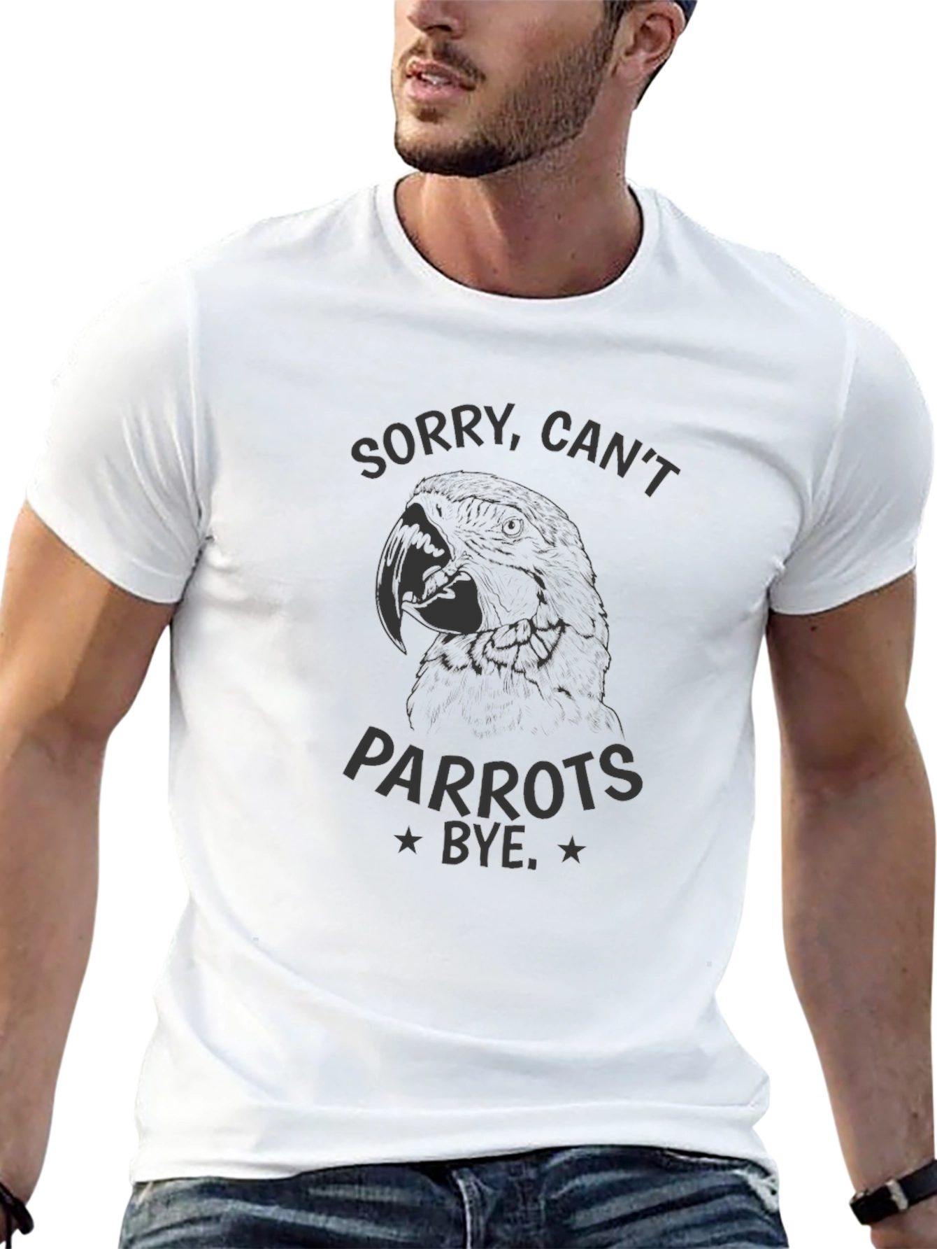 Sorry Cant Parrots Bye Black T-Shirt