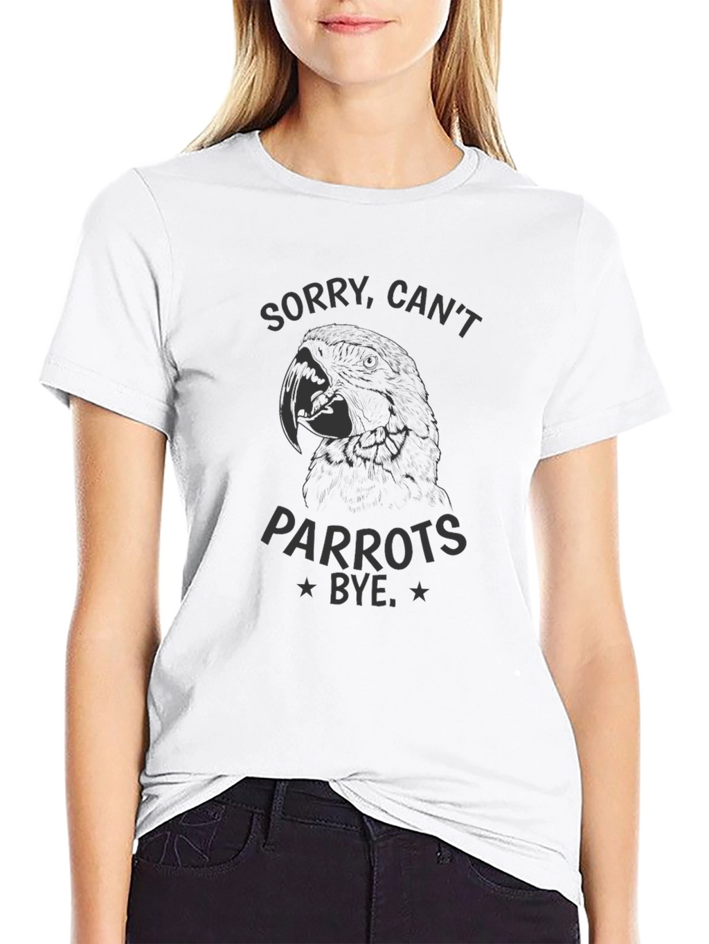 Sorry Cant Parrots Bye Black T-Shirt