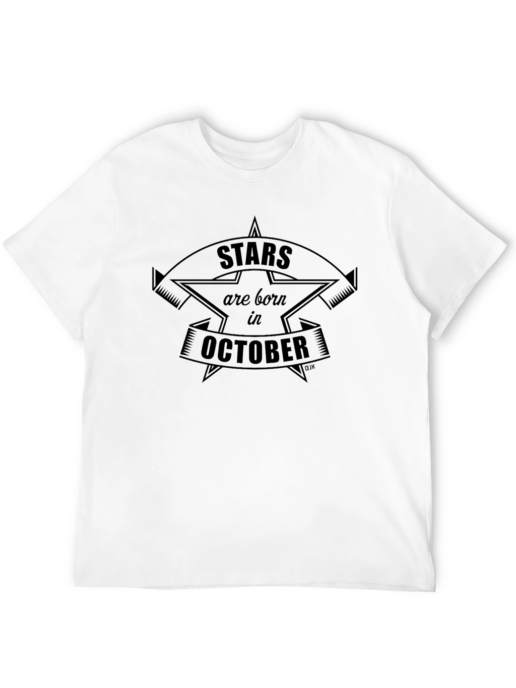 Stars Born in October Black T-Shirt