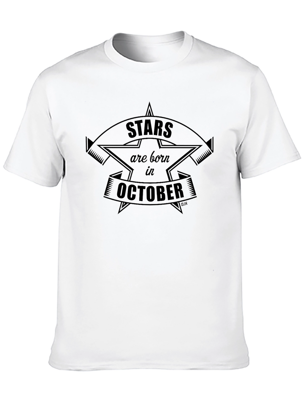 Stars Born in October Black T-Shirt