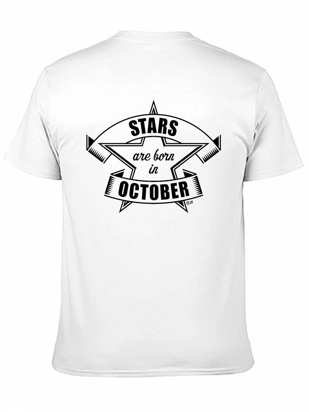 Stars Born in October Black T-Shirt