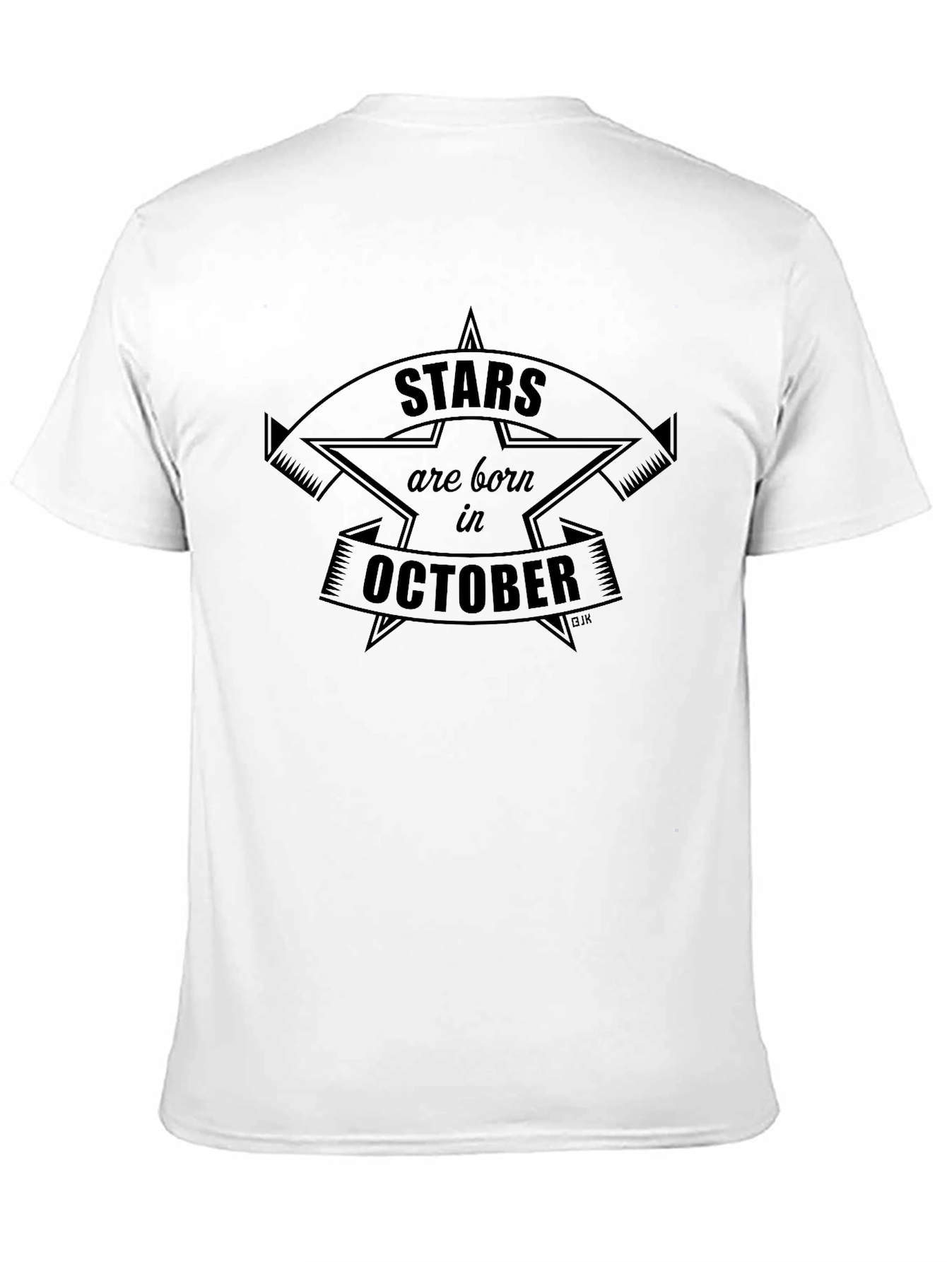 Stars Born in October Black T-Shirt